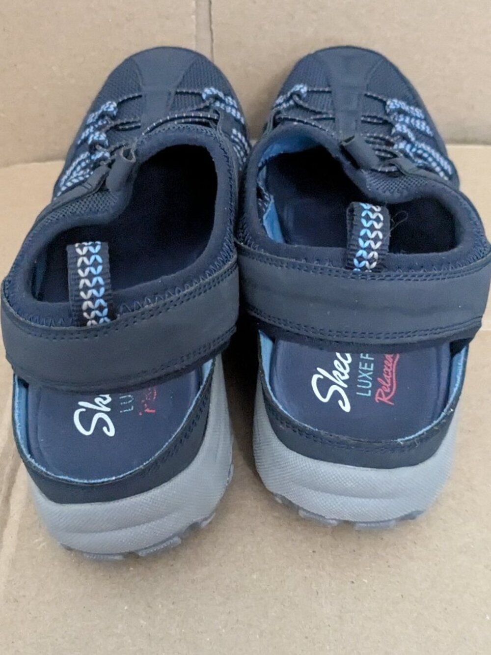 Skechers Black and Blue Women's Athletic Sandal Sneakers - Picture 7 of 11